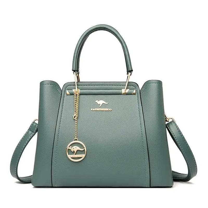 Faionable Versatile Women's Handbag oulder Bag 202 Sli All-Match Ladies Bag Soft Handle PU Leather Square ape