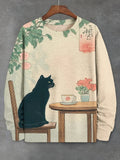 Funny Cat Pattern 3D Printed round-neck sweatshirt Hoodies Long Sleeves Sweatshirts Hip Pop Pullovers Men Women Clothing Tops
