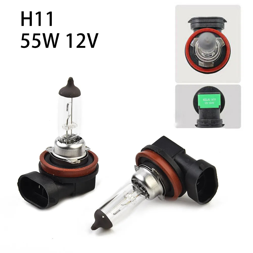 2pcs H11 Halogen Car Headlight Auto Low-Beam Driving Light Bulbs Fog Lamp Auto Driving Running Lights 55W 12V - Free Item.