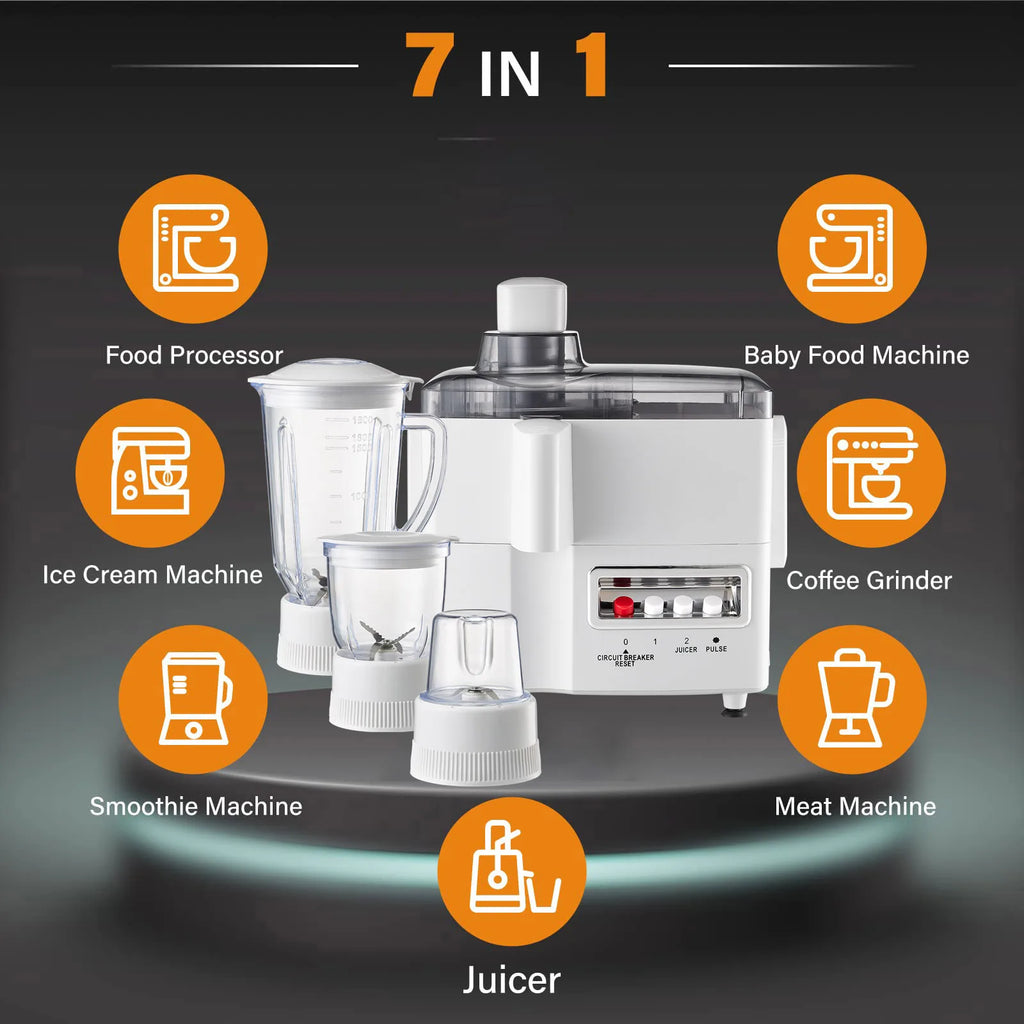 Electric Juicer Blender Mixer Grinder Blender Machine Food Processor With Chopper For Home
