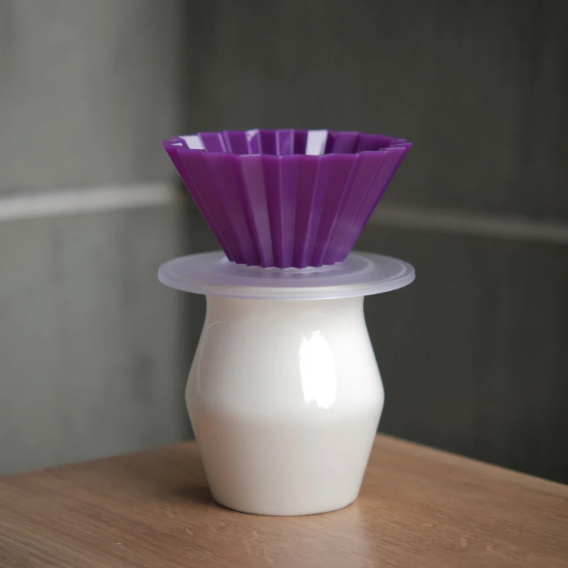 Designed Hand-Poured Ceramic Coffee Tasting Cup Sensory Flavor Sharing Coffee Filter Cup Set American Style Freshness