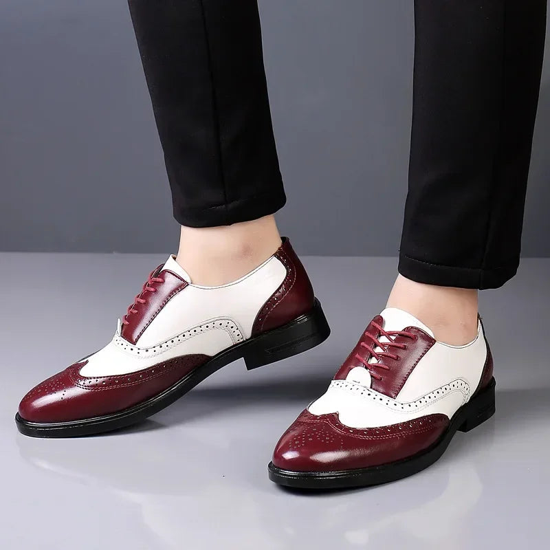 Men's Shoes Luxury High Quality Dress Shoes 2026 Brand Designer Shoes for Men Sneakers Fashion Point Toe Men Party Wedding Shoe