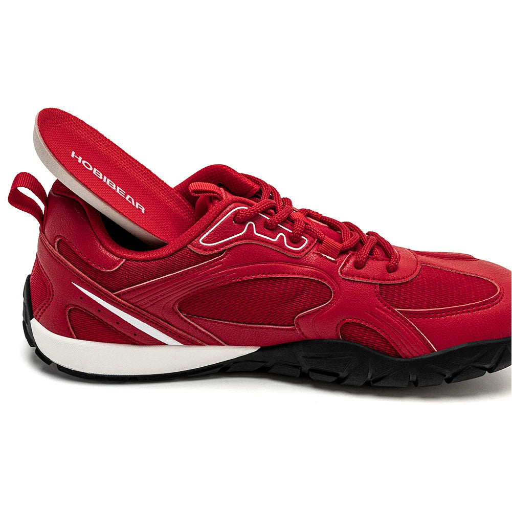 HOBIBEAR Unisex Wide Toe Barefoot Shoes Minimalist Retro Walking Sneakers Hiking Trail Running Shoes for Men Women