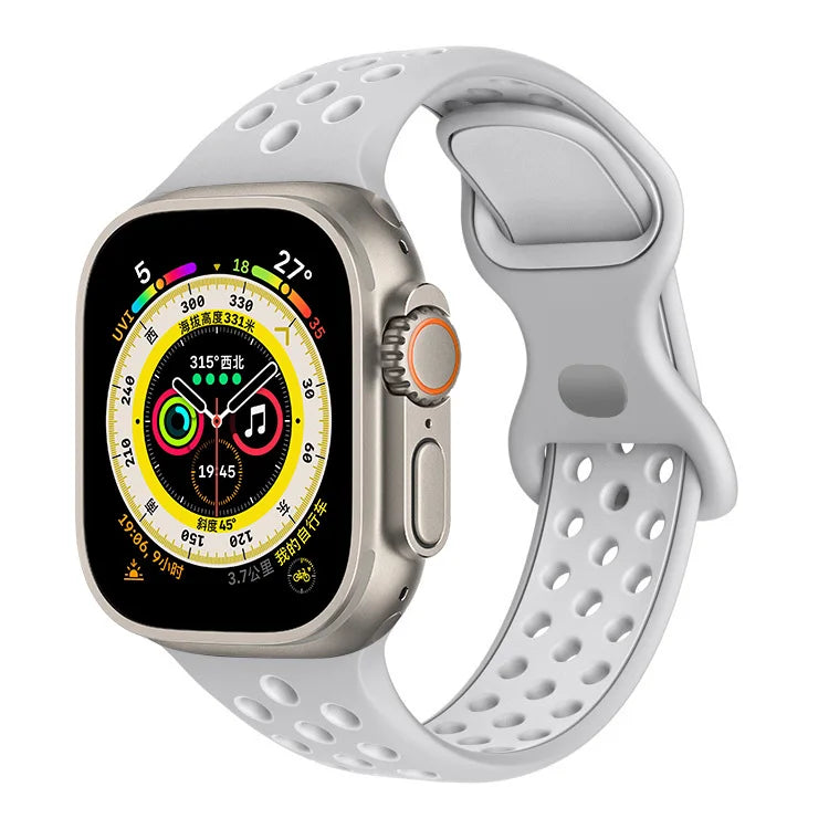 Strap For Apple Watch Ultra 7 8 9 41mm 45mm 40 44 42mm for nike sport Band iWatch serie SE 6 49mm Silicone Breathable bracelet