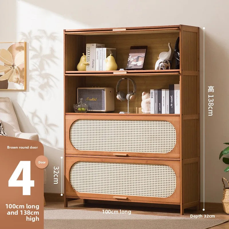 Bookshelf Shelf Floor-to-ceiling bookcase Living room against the wall Multi-layer storage cabinet Locker Simple bedroom