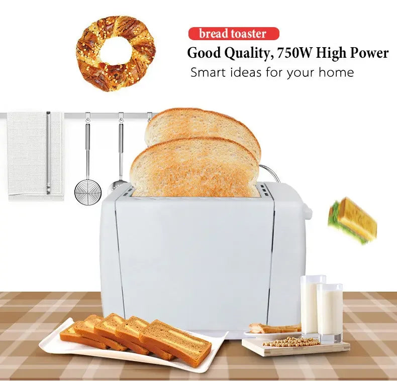 New Style 2 Slice Manual Bread Toaster Bread Sandwich Automatic Stainless Steel Electronic 2 Slice Toaster
