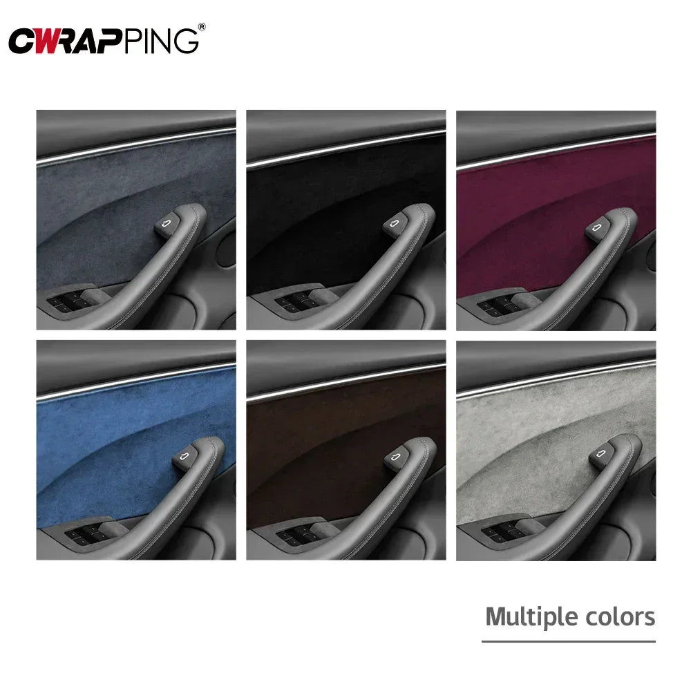 Car Interior Modification Stickers High-quality Suede Fabric Vinyl Auto Self-adhesive Film Car Modification Door Panel Workbench