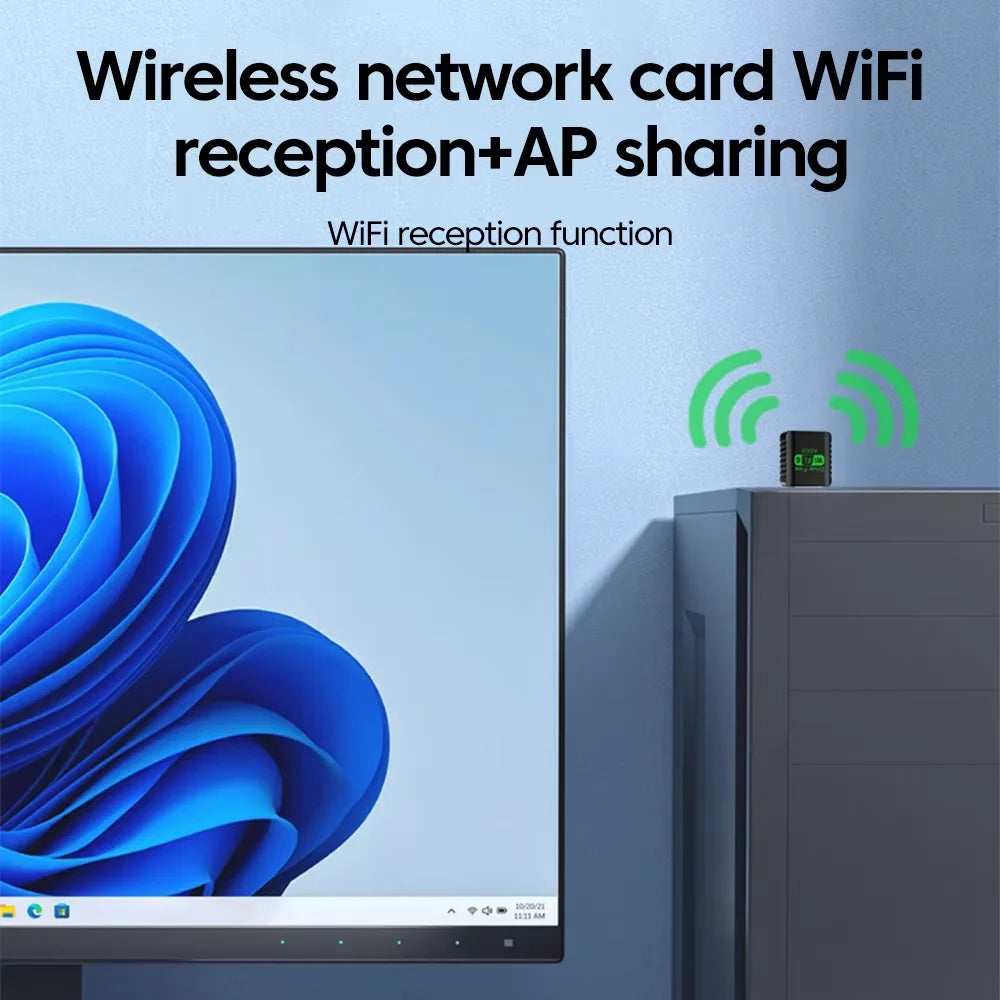 900Mbps USB WiFi Bluetooth 5.4 Adapter 2in1 Dongle Dual Band 2.4G 5GHz USB WiFi 6 Network Wireless Wlan Receiver DRIVER FREE - Free Item
