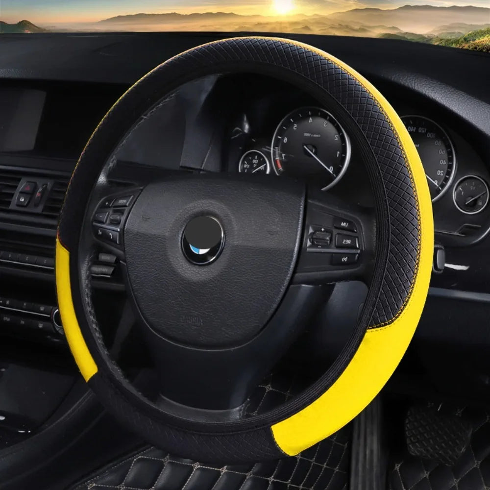 All Season Ultra Thin Steering Wheel Cover Anti Slip Breathable Automotive Interior Accessories - Free Item.