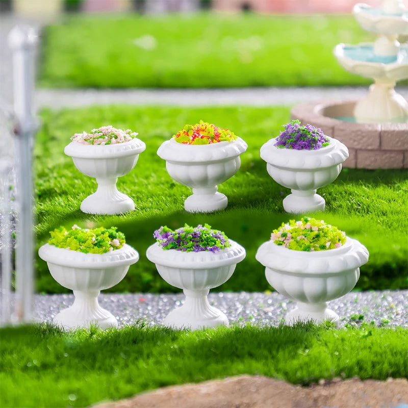 DIY Home Desktop Decorations  Simulation Flower Pot Plants Micro Landscape Figurine Miniature Mini Ornaments Resin Crafts Gifts