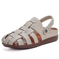 Women's Sandals - Completely Redesigned in 2026  Premium Leather Roman-style Women's Sandals - Flat Rubber Heel - Designer Model