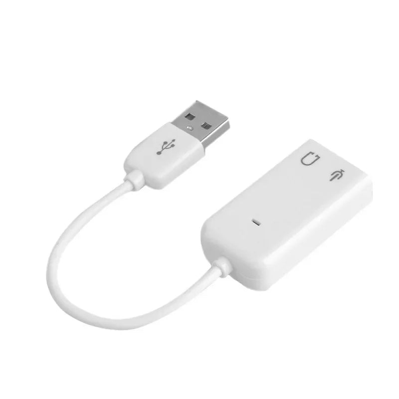 USB Sound Card Virtual 7.1 3D External USB Audio Adapter USB to Jack 3.5mm Earphone Micphone Sound Card for Laptop Notebook PC