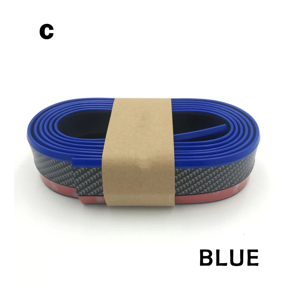 2.5M Car Bumper Lip Stickers Car Front Bumper Lip Rubber Car Bumper Guards Lip Mouldings Splitter Chin Body Auto Bumper Exterior