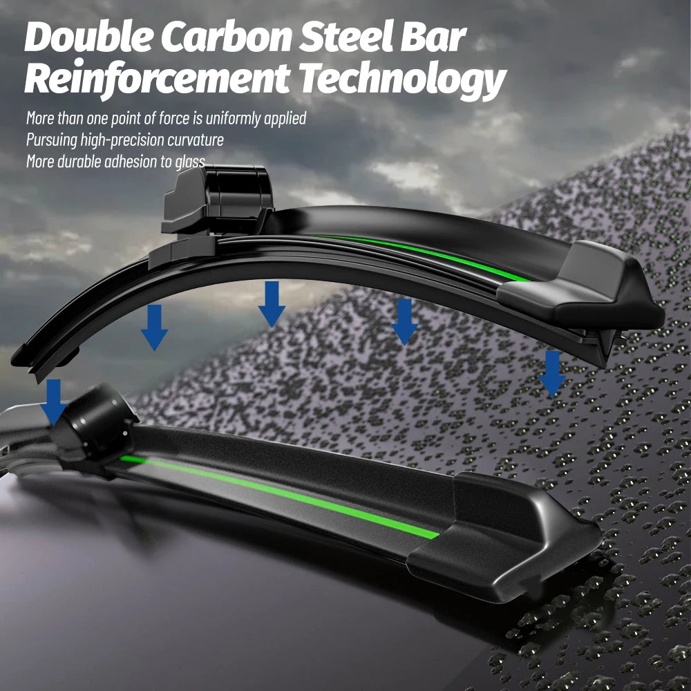 Car Windshield Wiper Blades Hook Universal U-type Soft Rubber Wiper 14"15" 16" 17" 18" 19" 20" 21" 22" 23" 24" 25" 26" 28"