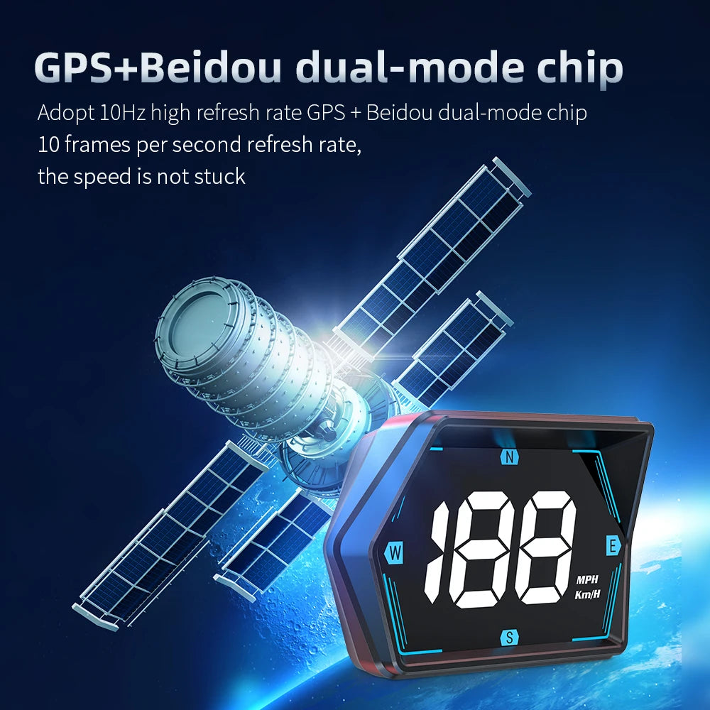 G20 GPS Car Digital Speedometer HUD Head-Up Display Eletronics Speed Alarm Gadgets Inteligentes compass USB Plug For All Cars