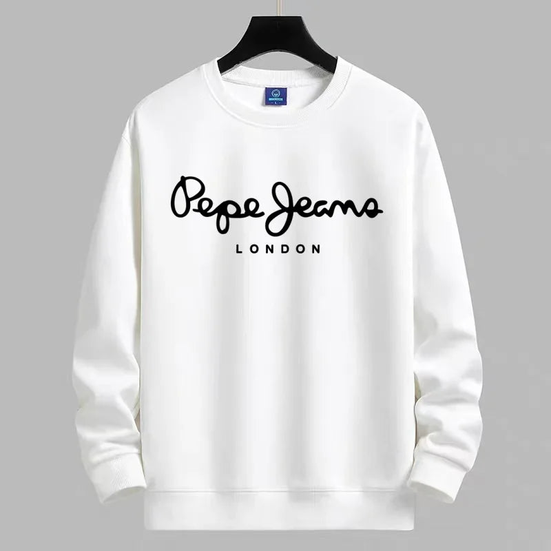 -Pepe Jeans London Vintage Round Neck Hoodie, Suitable for Both Adults and Children! Fashionable Boutique Top! Minimalist Style