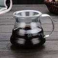 Leeseph Coffee Carafe, 350/600ml Coffee Clear Glass Kettle Sharing Pot with Lids, Pour Over Coffee Espresso Maker Accessories