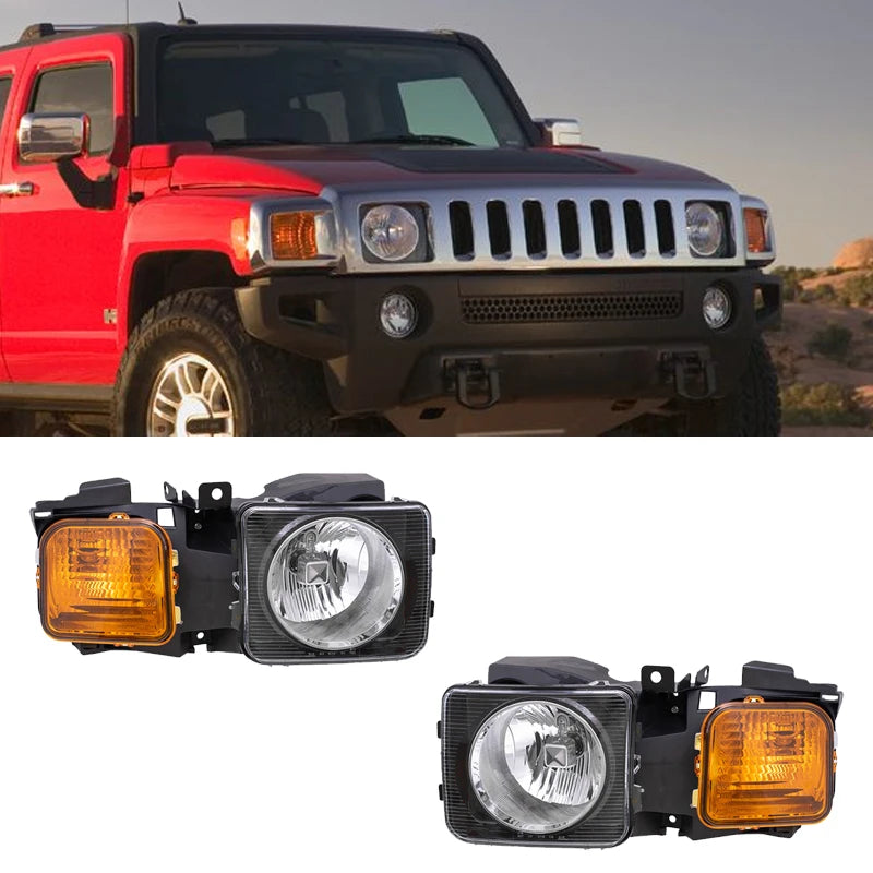 Headlights For Hummer H3 2006 2007 2008 2009 2010 Front Bumper Lights Day Running Lights Fog Lights Driving Light Assembly