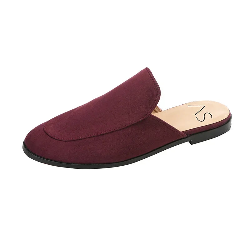 Baotou Half Slippers Women Summer Wear Muller Shoes 2025 New Flat Sandals