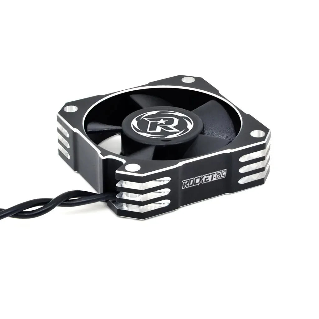 ROCKET-RC 25/30/35/40/50mm Metal Cooling Fan V2 32000/28000/21000/16000/10000RPM for 1/8 1/10 1/12 RC Car 540/550/3650 Motor ESC