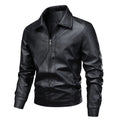 New Leather Jacket Men's Spring Men's Slim Lapel Jacket Men's Top Windproof Casual Jacket Men Motorcycle Jacket Men Clothing