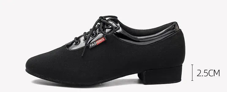 XIHAHA Men Oxford Cloth Standard Dance Ballroom Cloth Straight Outsole Practice Competition Modern Dancing Sport Shoes Sneakers