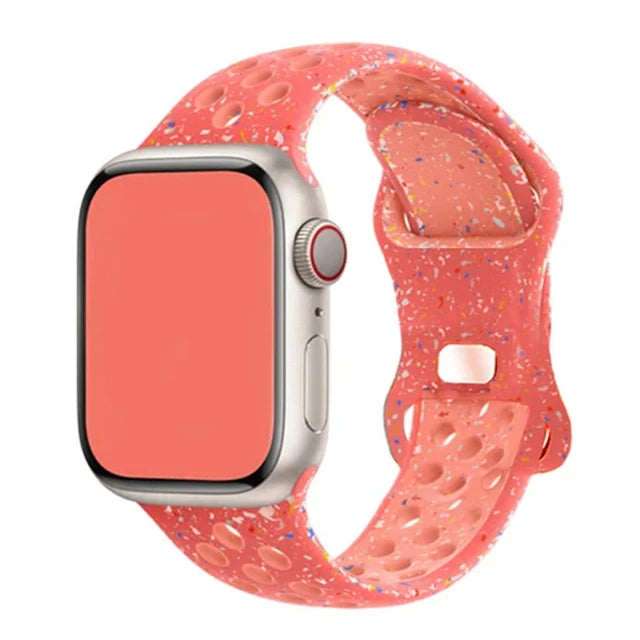 Silicone Strap For Apple Watch Band 45mm 44mm 40mm 49mm 41mm 38mm 42mm Sport bracelet iWatch Ultra 2 Series 9 8 7 6 se for nike