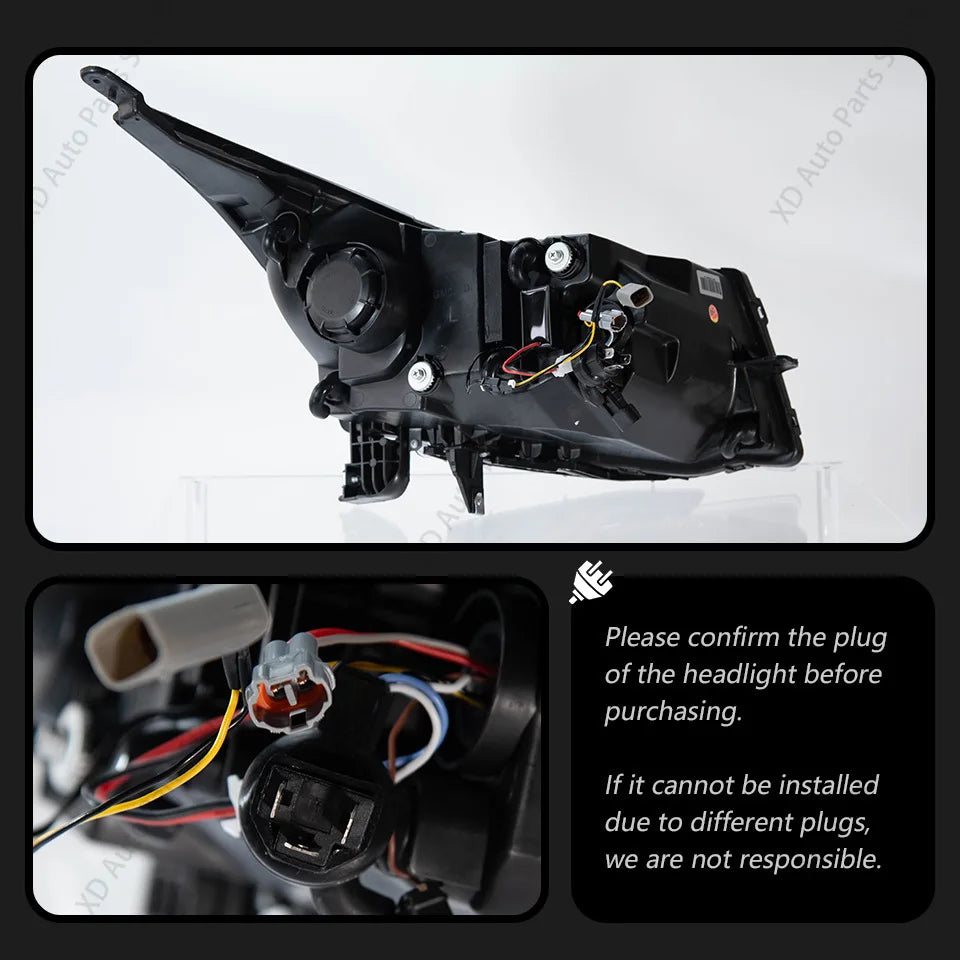 Car Lights For Chevrolet Cruze 2009-2014 Headlamp LED Projetor Head Lamp Daytime Running Light Automotive Body Kits Accessories