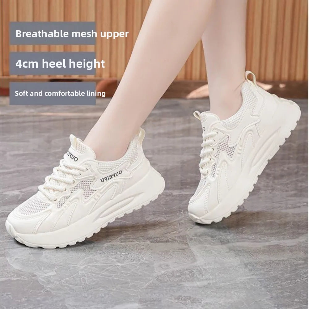 Women's Summer Lightweight Breathable Mesh Running Shoes Soft Bottom Casual Low Cut Slip-On Sports Sneakers Fashionable Tasse...