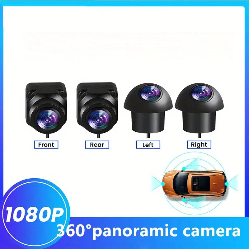 360° Panoramic Car Camera - 1080P HD,Infrared Night Vision,Rear & Front Left/Right View,Car Electronics,Vehicle Security Cameras