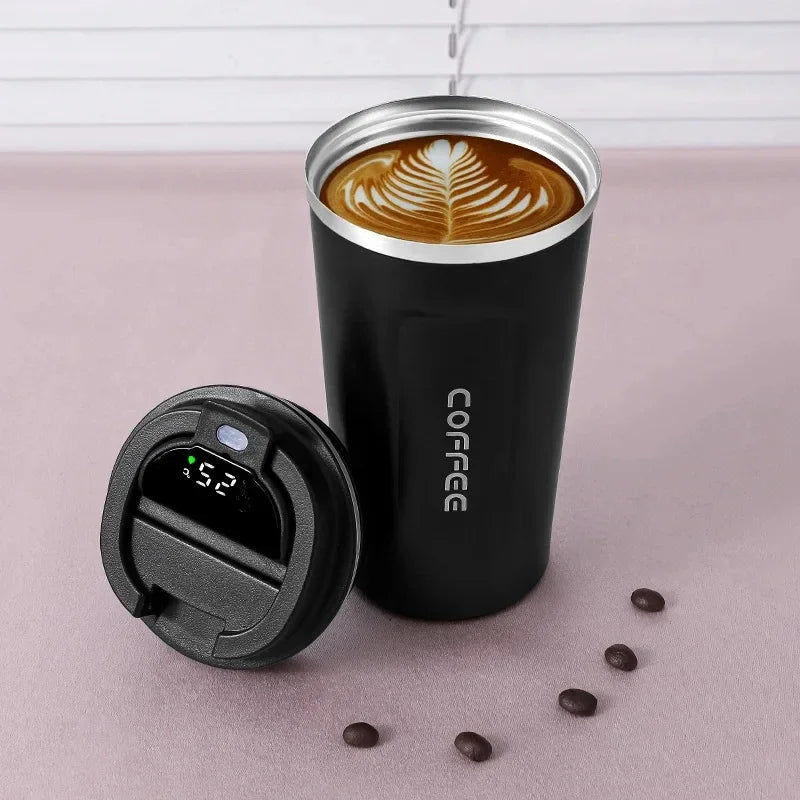 Stainless Steel Vacuum Cup Office 450ml 510ml Thermos Bottle Smart Display Temperature Coffee Cup Business Portable Thermal Mug