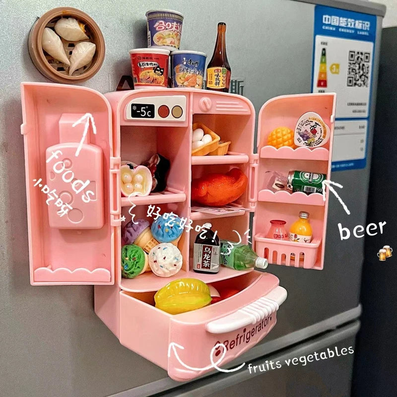 Dollhouse Miniature Items Food Drinks 1/12 Mini Kitchen Dolls Accessories Toys for Girls Gifts Bread ice cream Beer Bottle - Free Item.