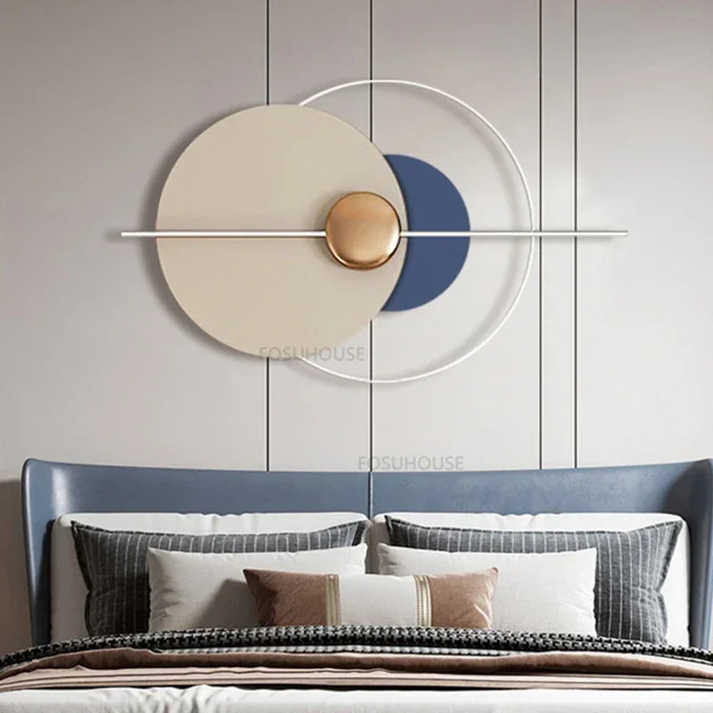 Modern Wrought Iron Wall Decor For Living Room Furniture Hanging Decoration Pendant Simple Designer Restaurant Hanging Decors