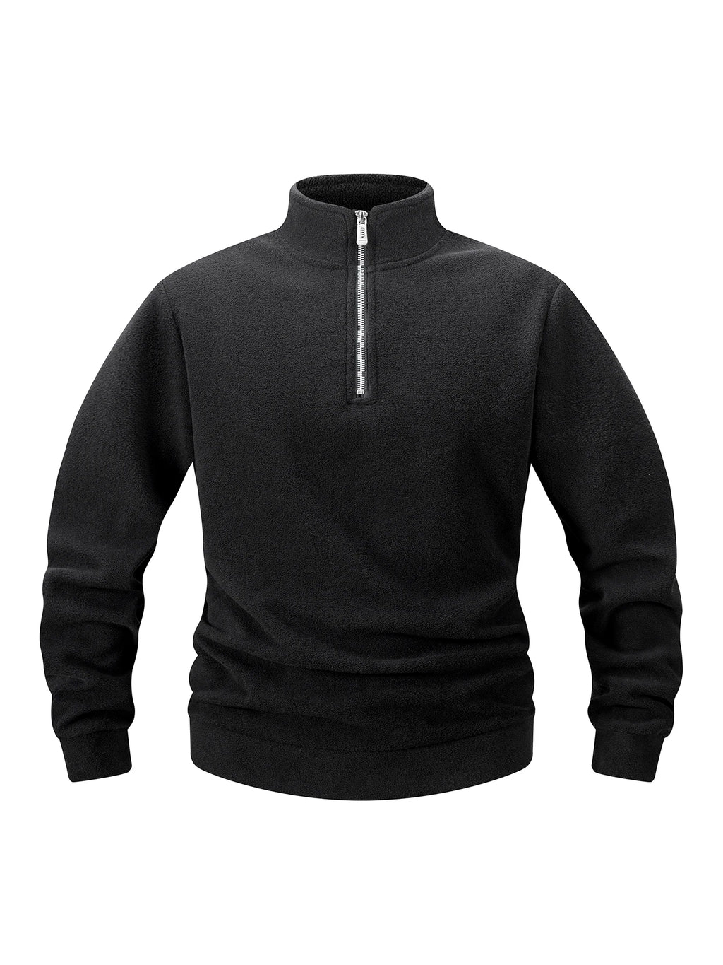 Men's Fleece Half Zipper Hoodie Autumn Winter Casual Stand Collar Pullover Soft Warm Windproof Long Sleeve Sweatshirt Streetwear