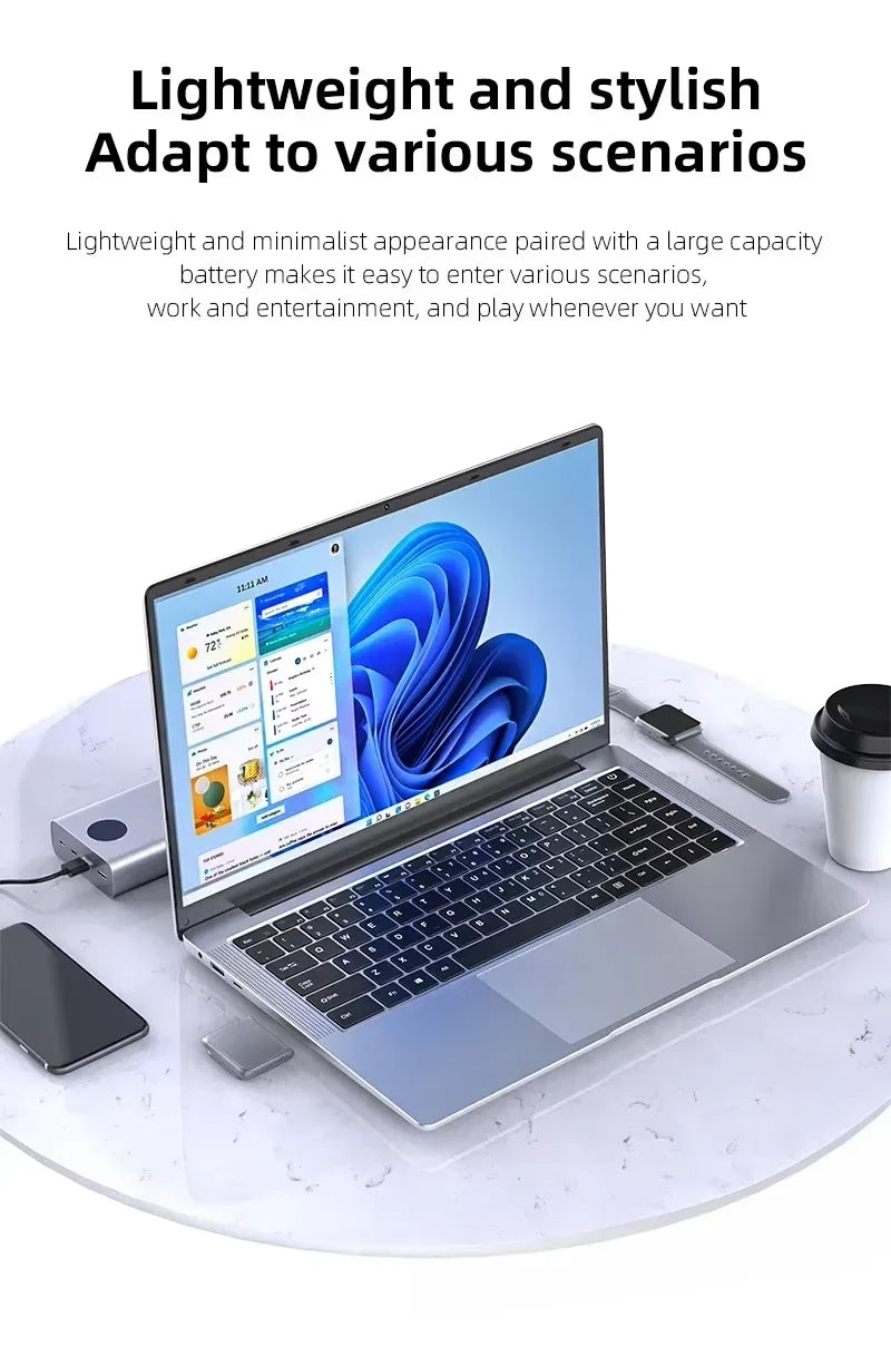 Windows 11 Pro Office Laptops Intel Core i7 9850H 16GB RAM 1TB SSD Gamer Study notebook Computer PC