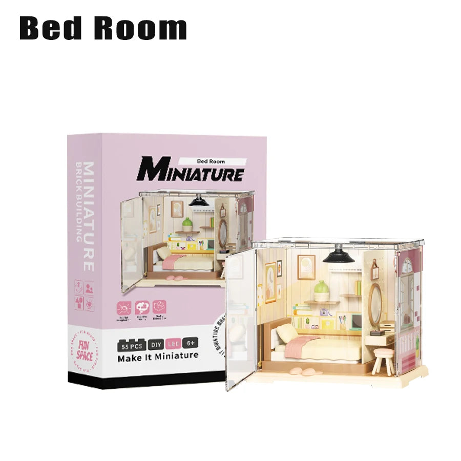 DIY Miniature House Kit - 3D Puzzle Assembly with Exquisite Furniture Decor, Ideal Birthday & Christmas Gift