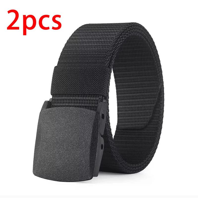 Men's Belt Outdoor Casual Canvas Belt Metal Free Training Nylon Tactical Belt With Pants Jeans Belt Sports Belts For Men Women - Free Item