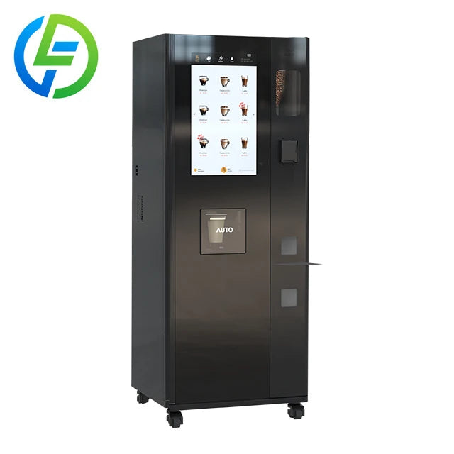 Commercial Bean-to-Cup Coffee Vending Machine Freshly Ground with Five Bucket Drop Cups and Latest Technology