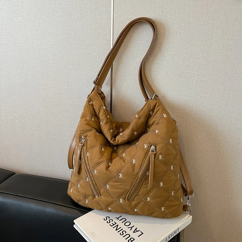 New In Hand Bag Ladies Fashionable Trendy Embroidered Women's Shoulder Soft Bags Nice Totebag Sweet Cool Style For Girls Gift