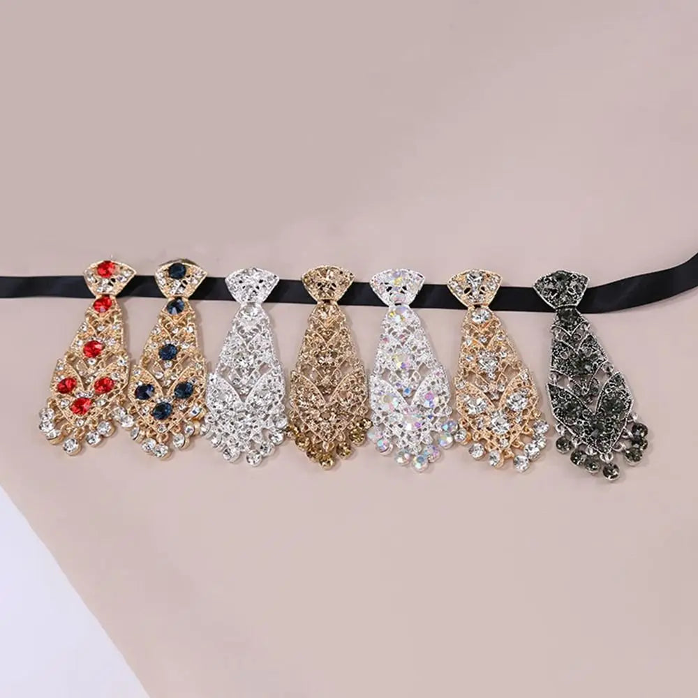 Suit Accessories English Gentleman Style Wedding Tie Women Necktie Men Ties Formal Business Ties Metal Rhinestone Necktie