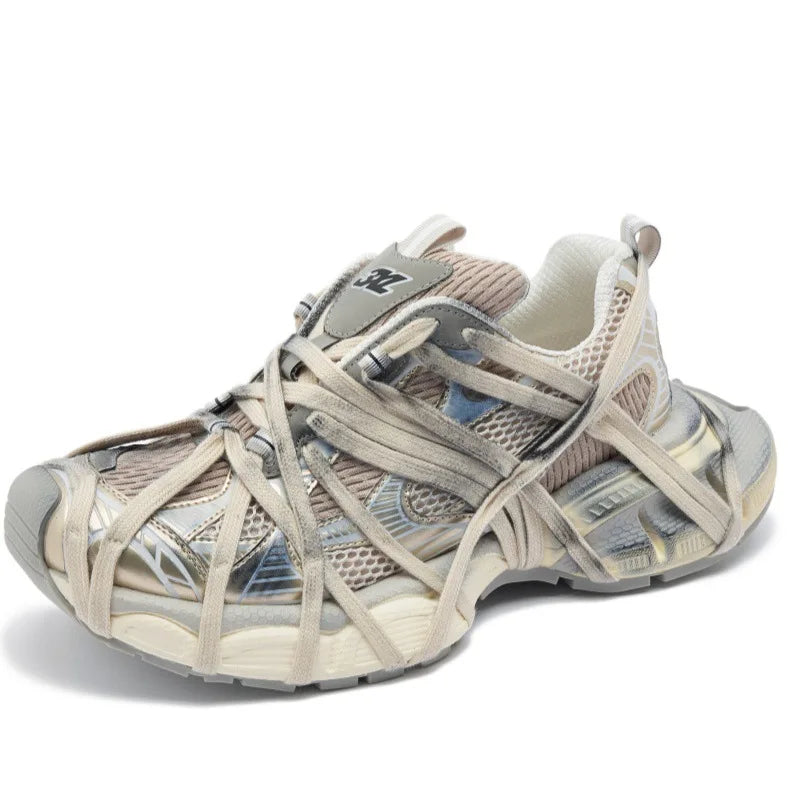 Couples make old dad shoes, spring and autumn thick soles increase in height low-top straps
