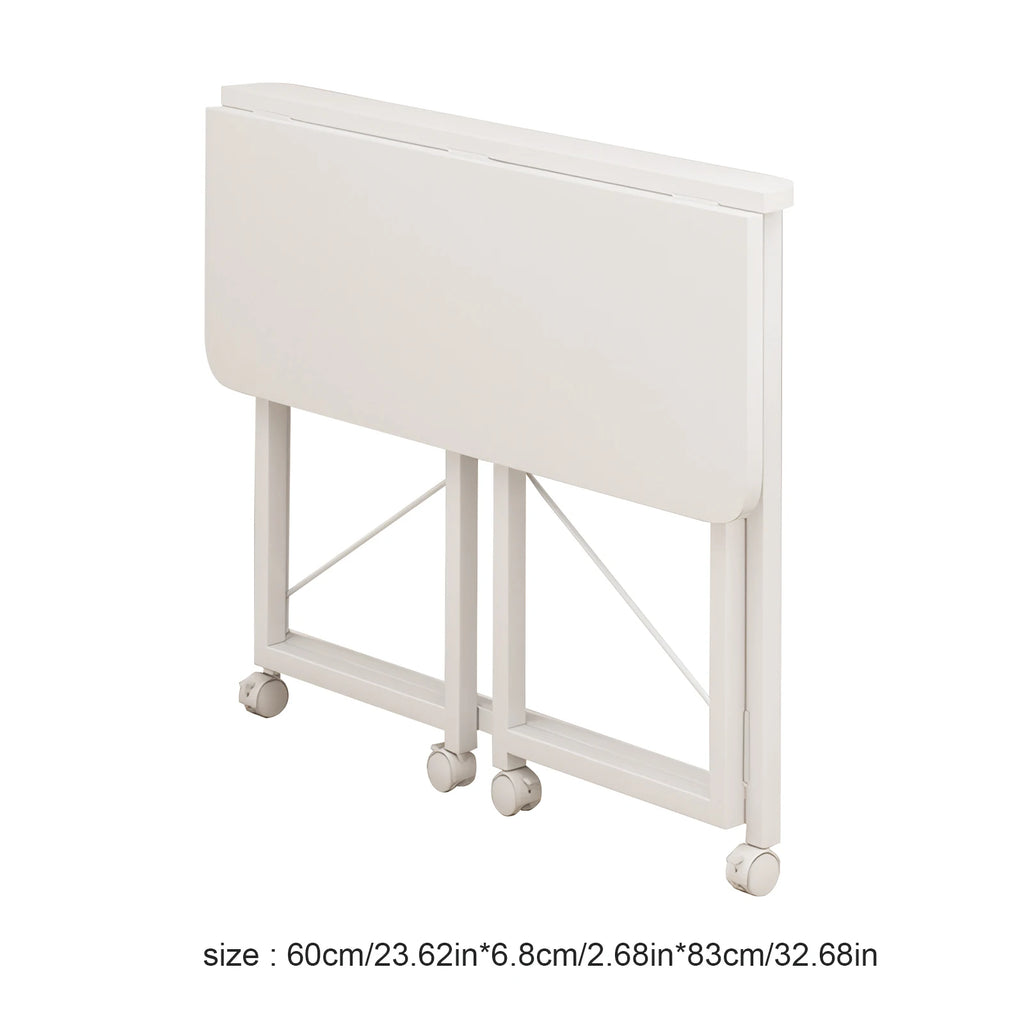 60x40 Small Pulley Table Space Saving Movable Rectangular Table Waterproof Standing Study Table for Home Office Computer Desk