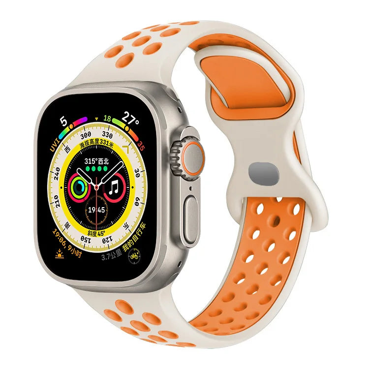 Strap For Apple Watch Ultra 7 8 9 41mm 45mm 40 44 42mm for nike sport Band iWatch serie SE 6 49mm Silicone Breathable bracelet