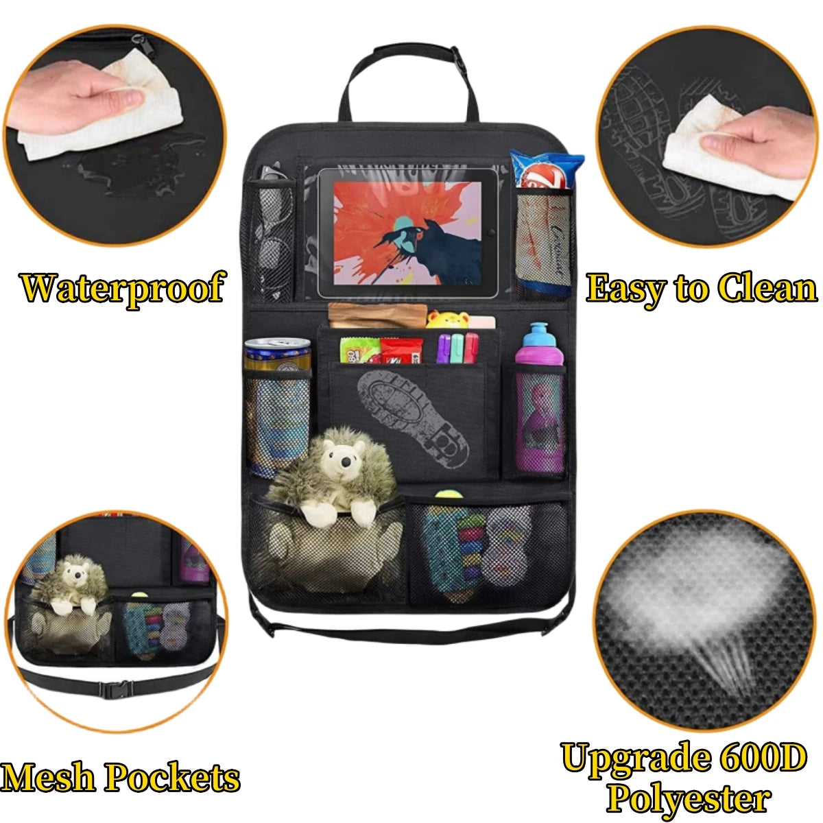 Car Organizer Backseat Hanging Organizer Kit With Large Storage Bag Super Capacity Trunk Organizer For SUV Truck Van Save space - Free Item
