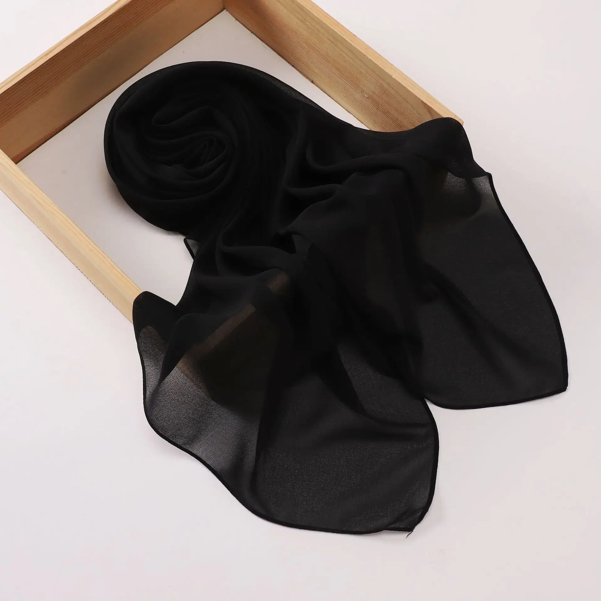 110*110CM Square Chiffon Hijab Solid Color Headscarf for Women Muslim Shawls Head Wrap Bandanas Headband Kerchief Turbante Mujer