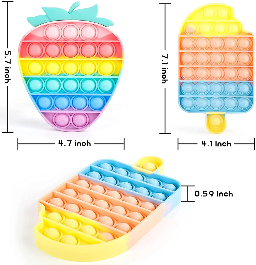 Animal Fidget Toys for Children Adults Kawaii Trend Figet Toy Kids Fun Push Bubble down Antistress toy Girls Boys Birthday Gift - Free Item