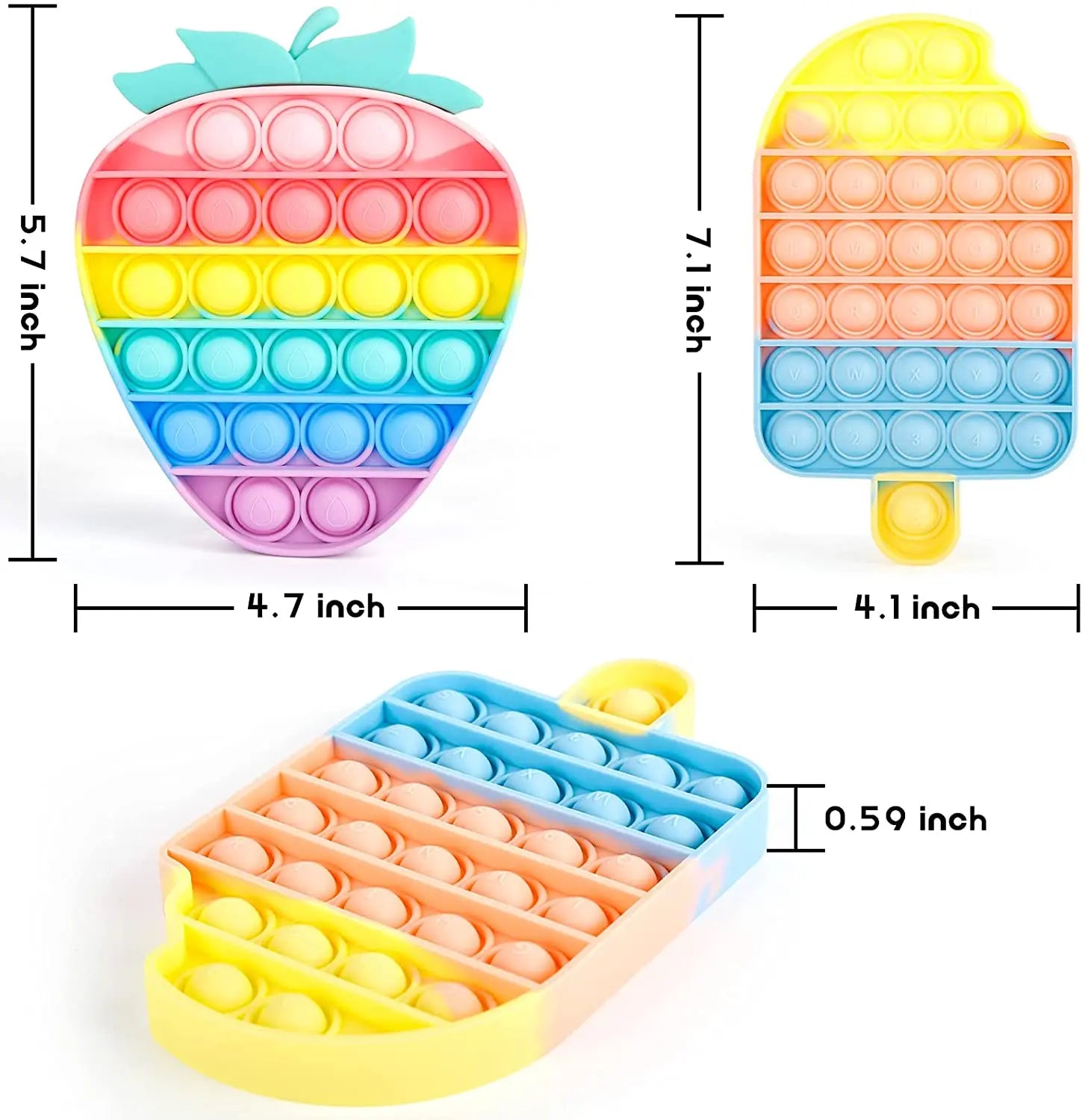 Animal Fidget Toys for Children Adults Kawaii Trend Figet Toy Kids Fun Push Bubble down Antistress toy Girls Boys Birthday Gift - Free Item