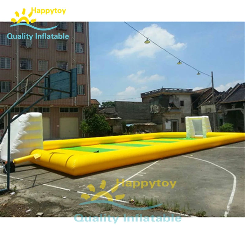 Adults Sports Game Inflatable Football Soccer Field Air Blow Soap Soccer Field