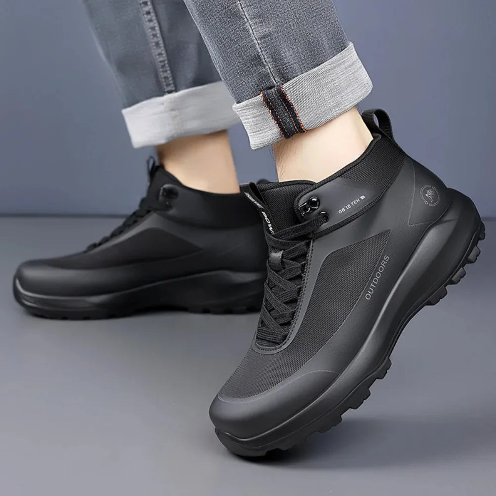 Men's High-Top Boots 2025 New Autumn Outdoor Climbing Hiking Anti-slip Thick Bottom Workwear Boots for Sports
