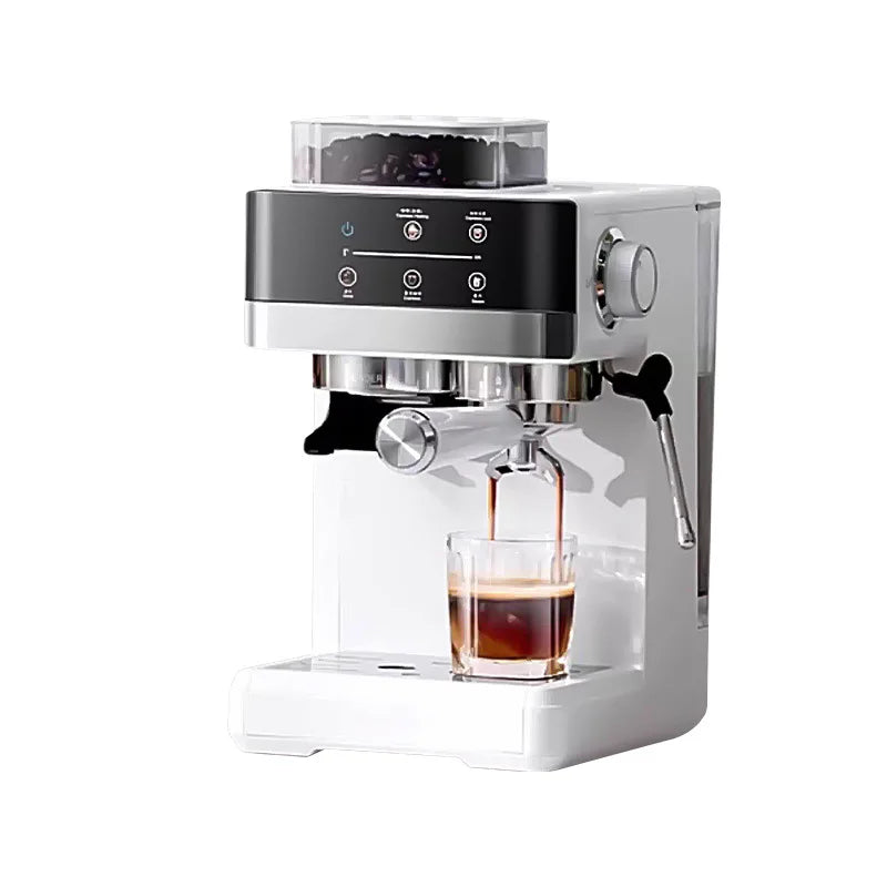 Electric coffee grinder+coffee machine integrated machine|Fully automatic freshly ground coffee beans|Fast grinding for breakfas